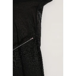 Black Nylon Logo Calf Long Women Accessory Socks
