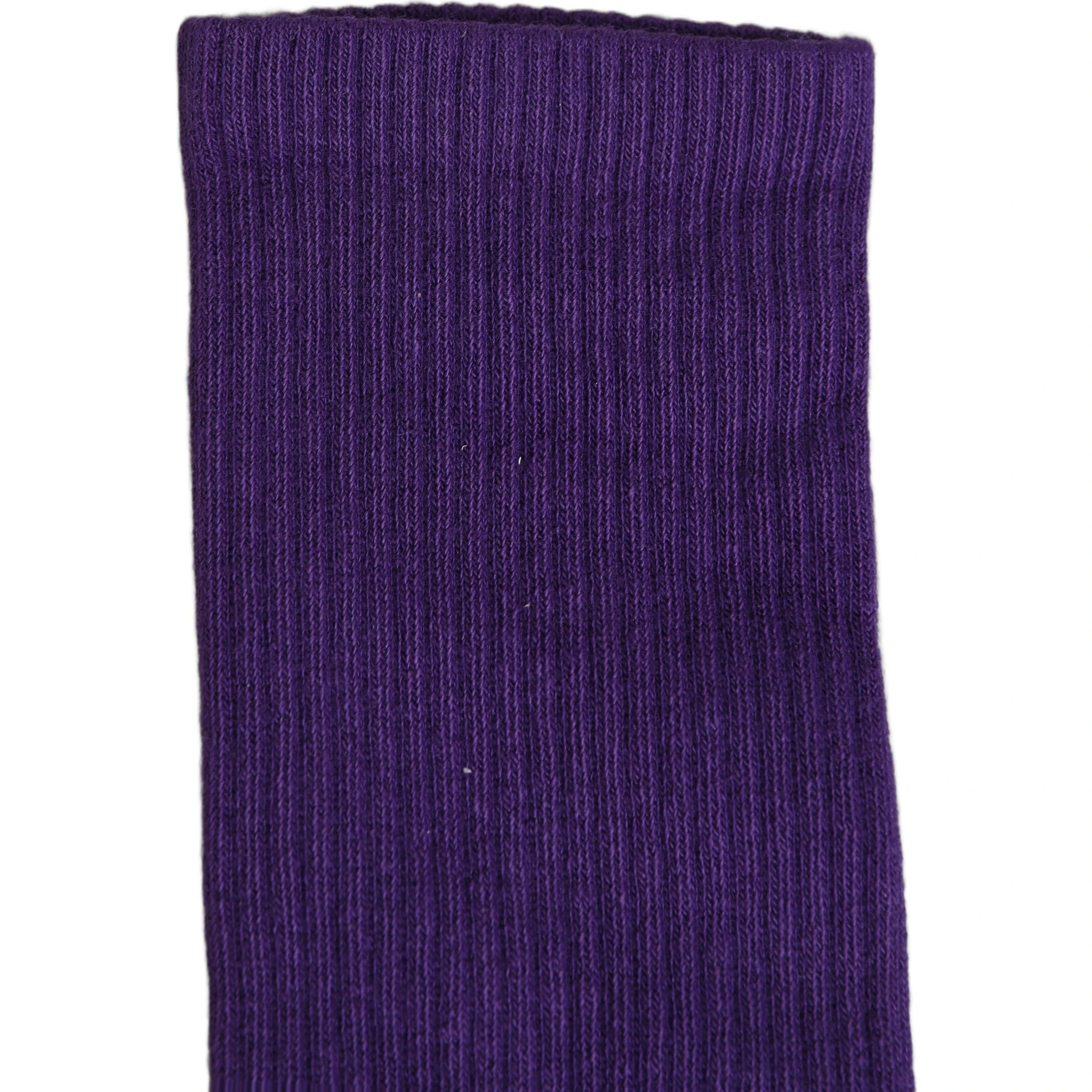 Violet Cotton Ribbed Mid Calf Women Accessory Socks
