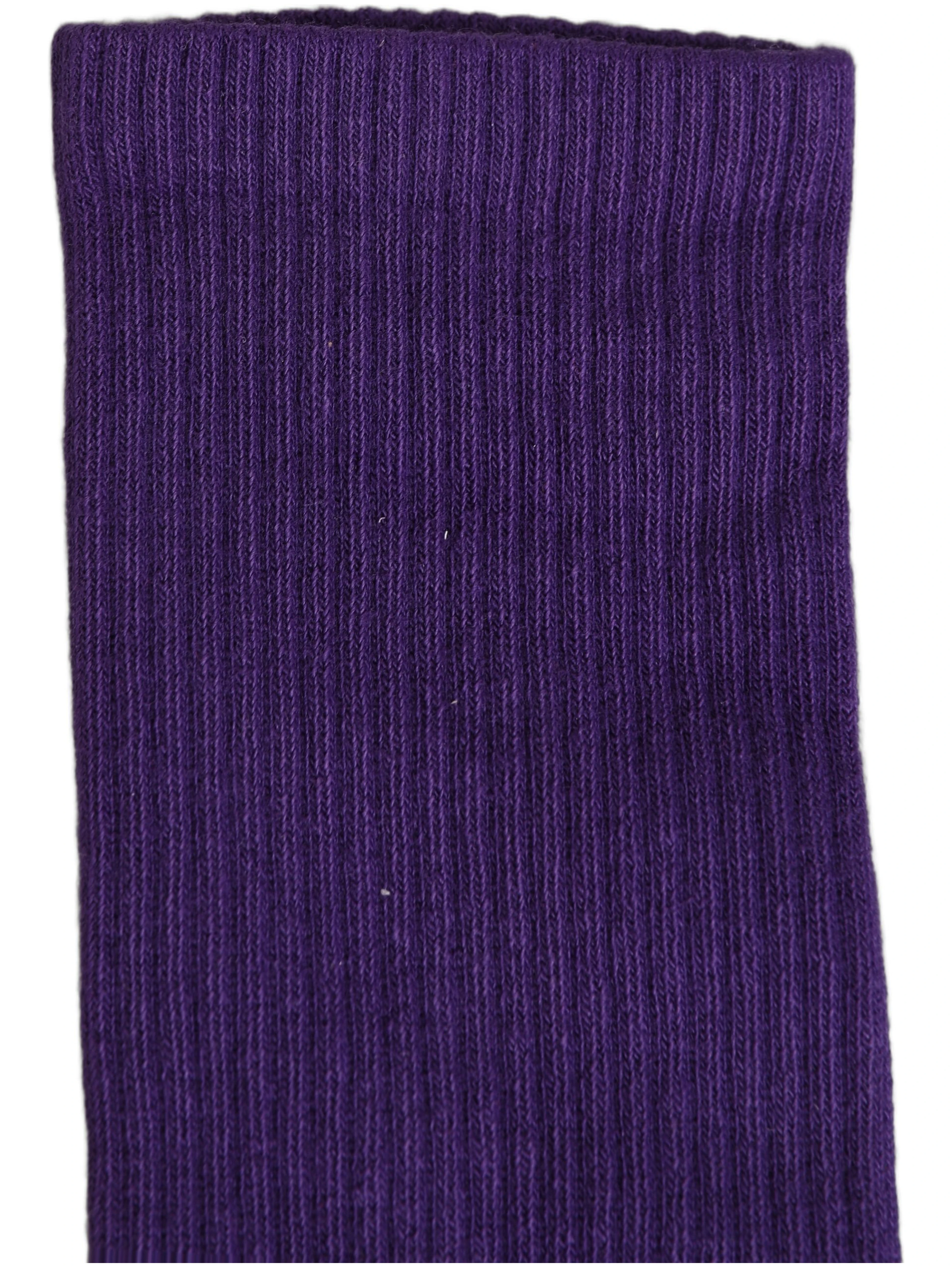 Violet Cotton Ribbed Mid Calf Women Accessory Socks