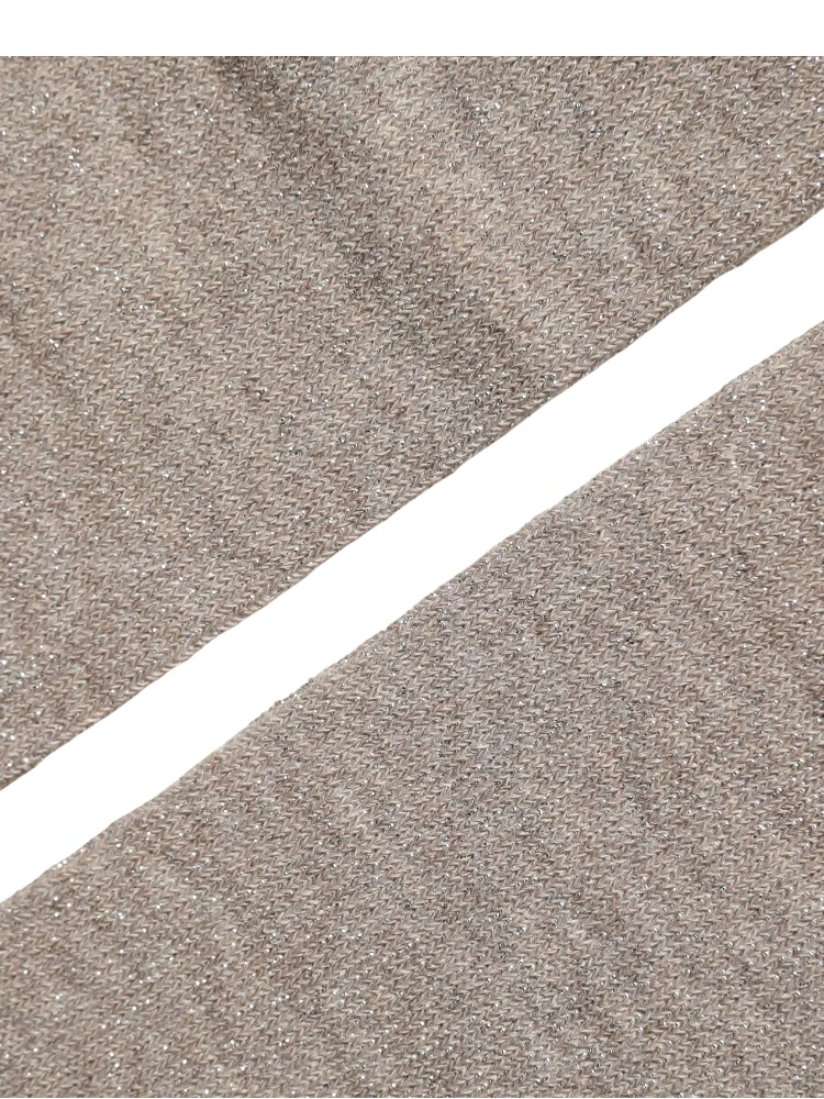 Gray Viscose Logo Mid Calf Accessory Socks