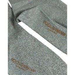 Gray Viscose Logo Mid Calf Accessory Socks