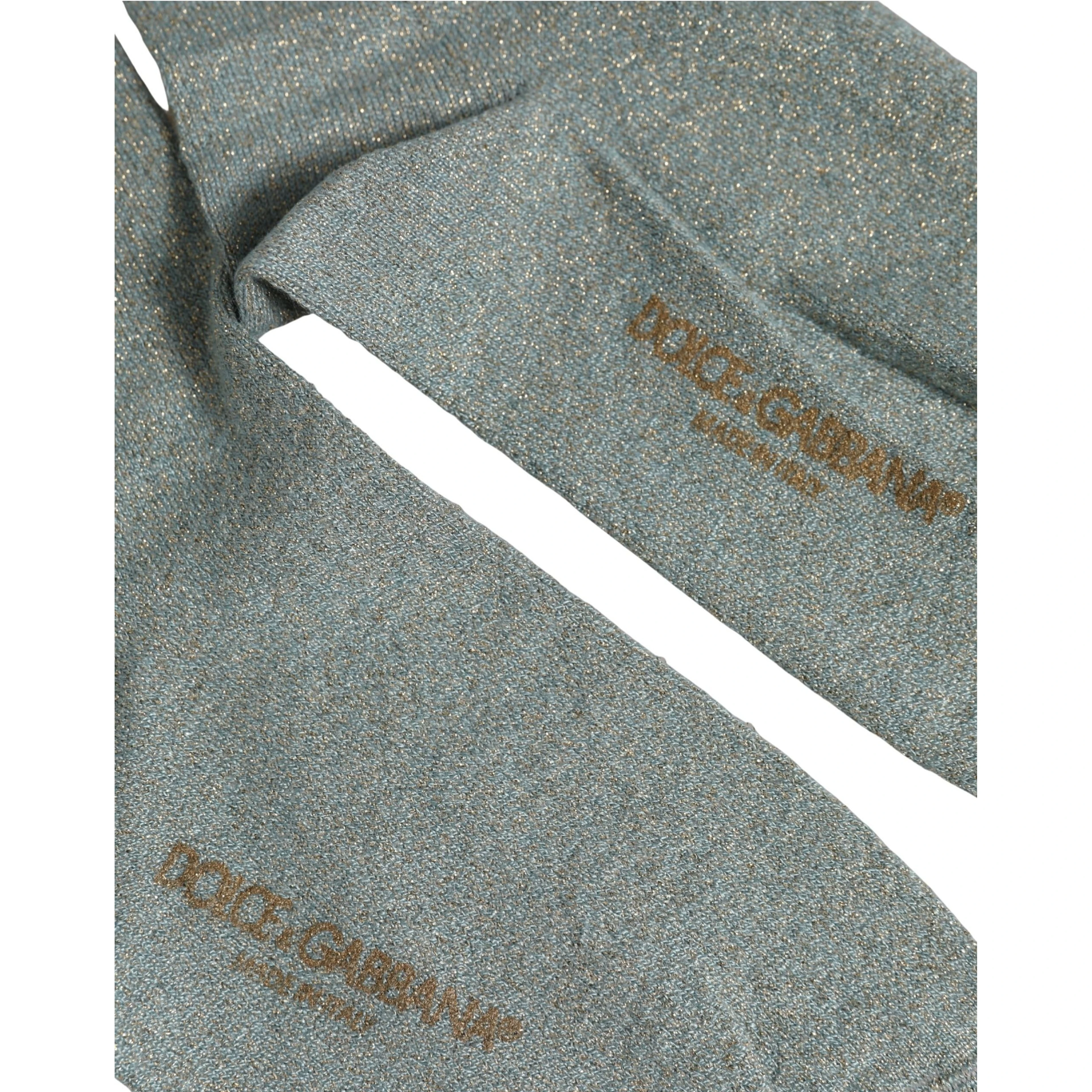 Gray Viscose Logo Mid Calf Accessory Socks
