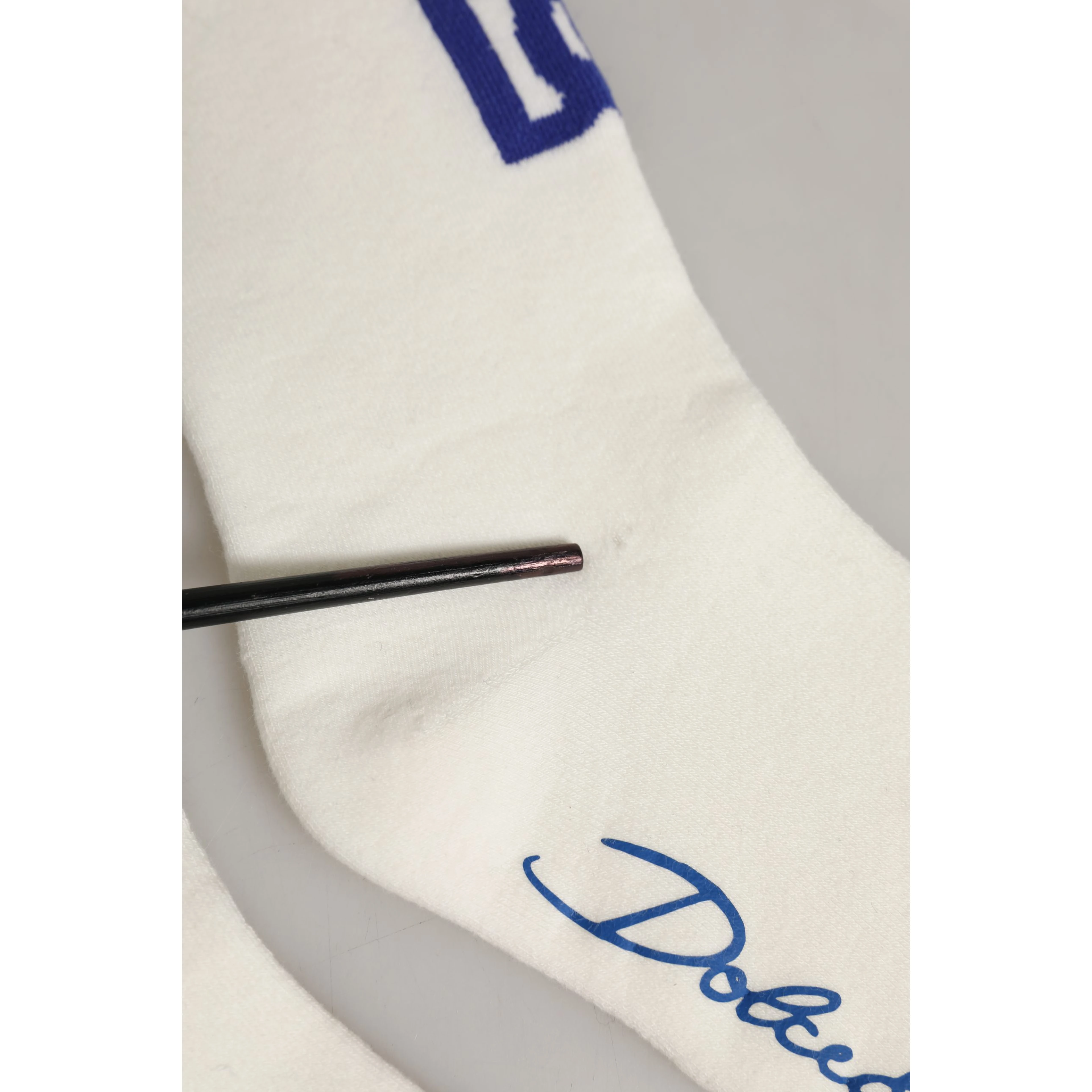 White Blue Cotton Logo Calf Women Accessory Socks