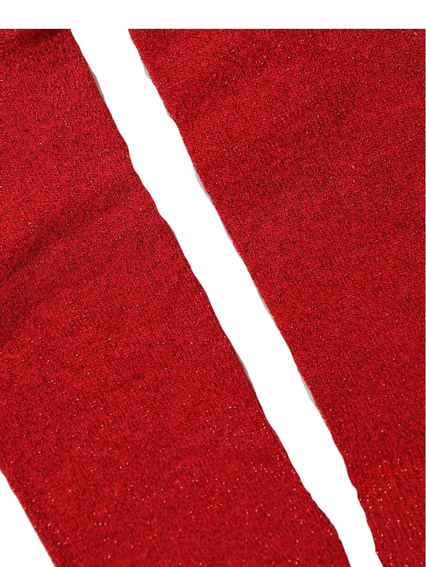 Red Viscose DG Logo Mid Calf Accessory Socks