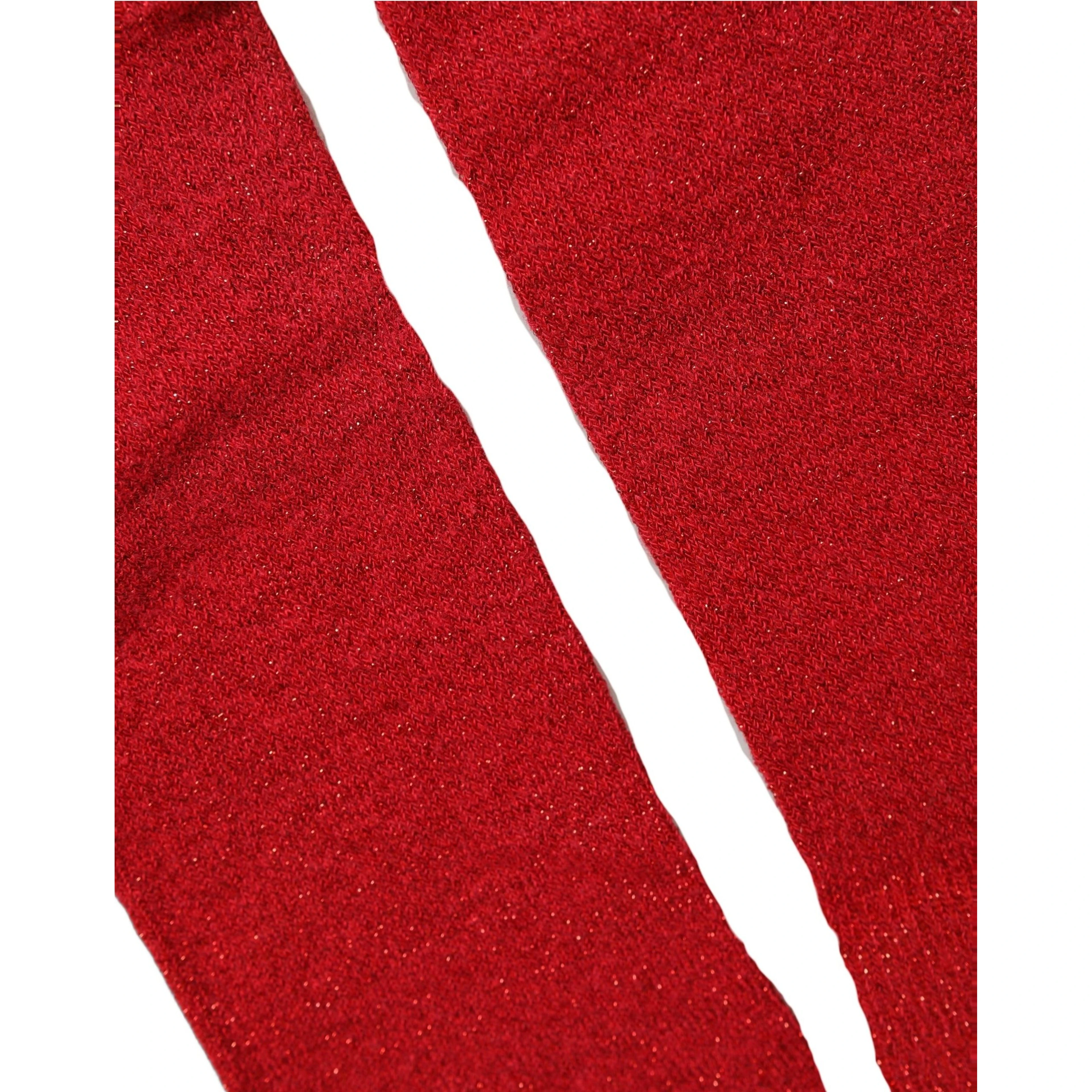 Red Viscose DG Logo Mid Calf Accessory Socks