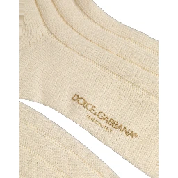 Beige Wool Stretch Knee High Accessory Socks