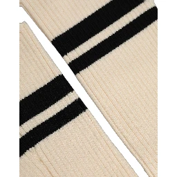 Cream Wool Thigh High Leg Warmer Accessory Socks