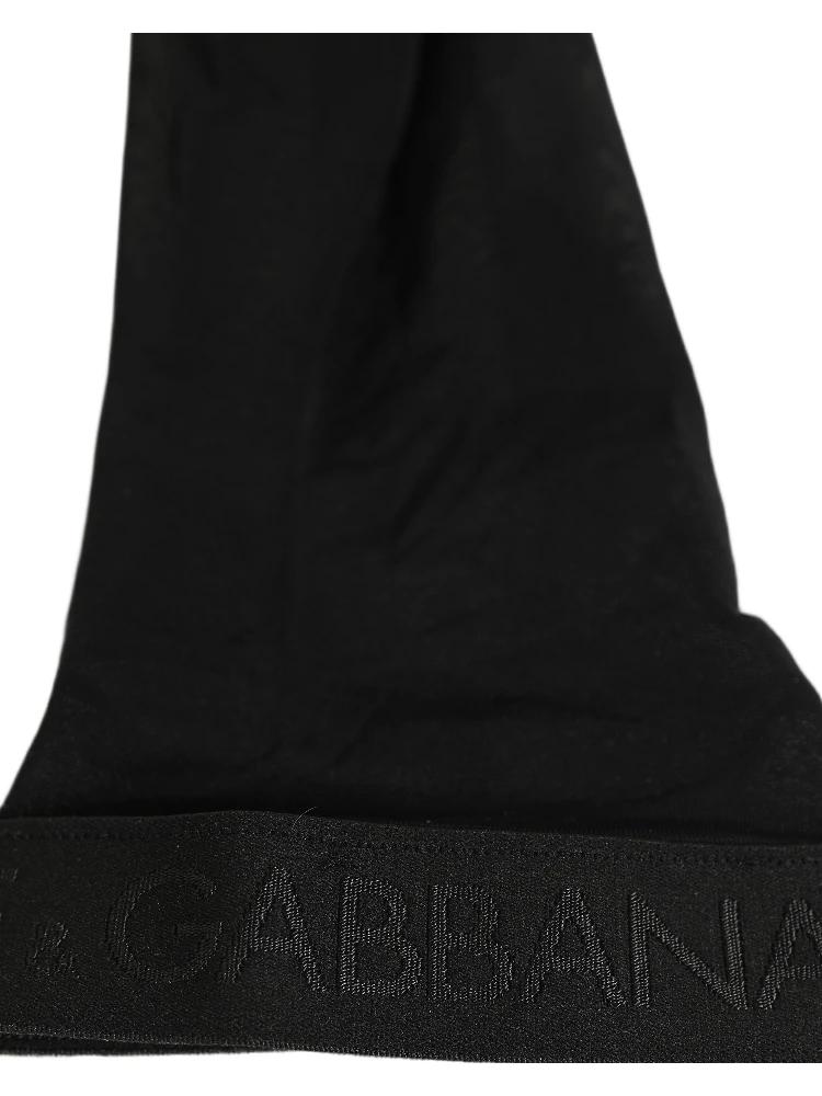 Black Nylon Logo Calf Long Women Accessory Socks alternative