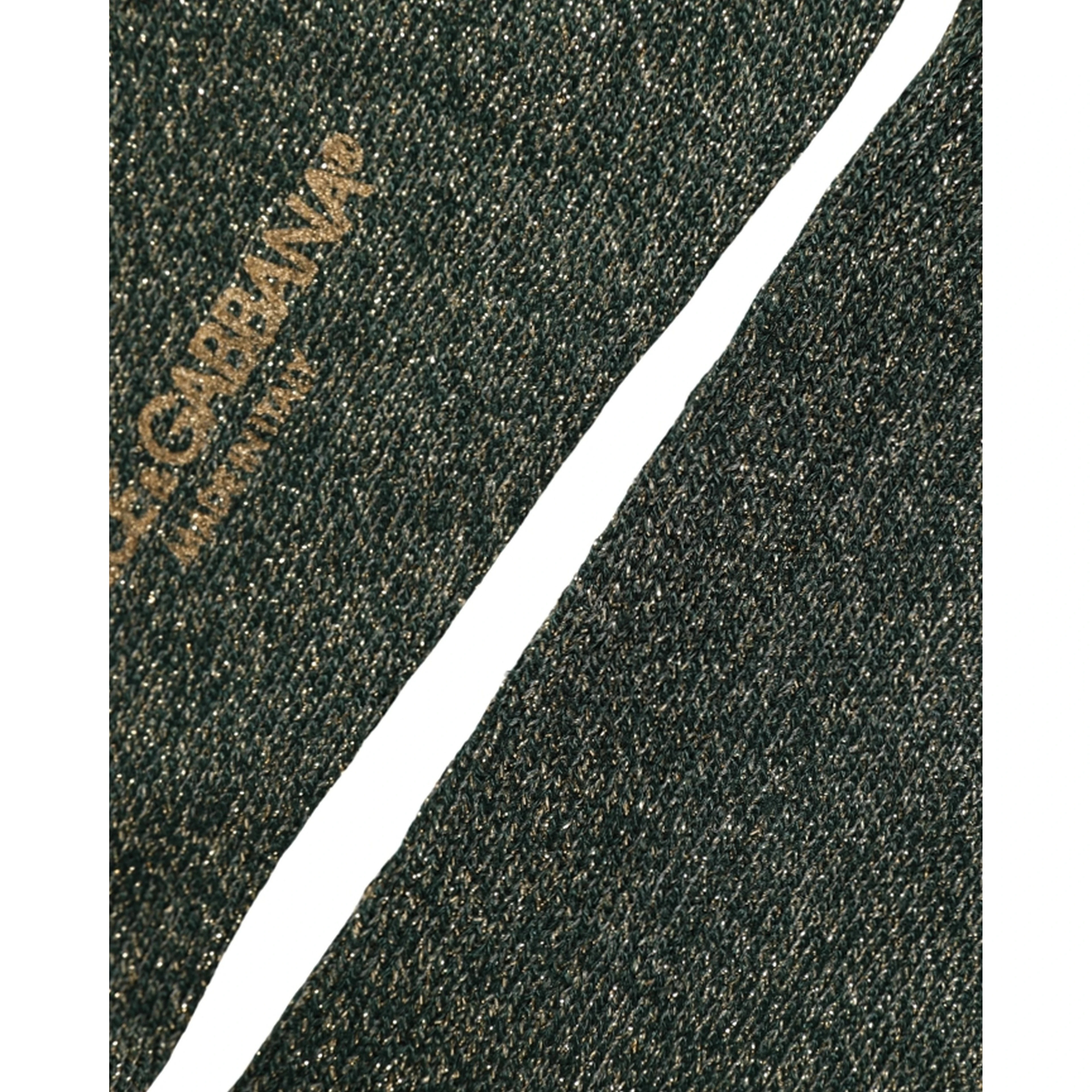 Dark Green Viscose Logo Mid Calf Accessory Socks