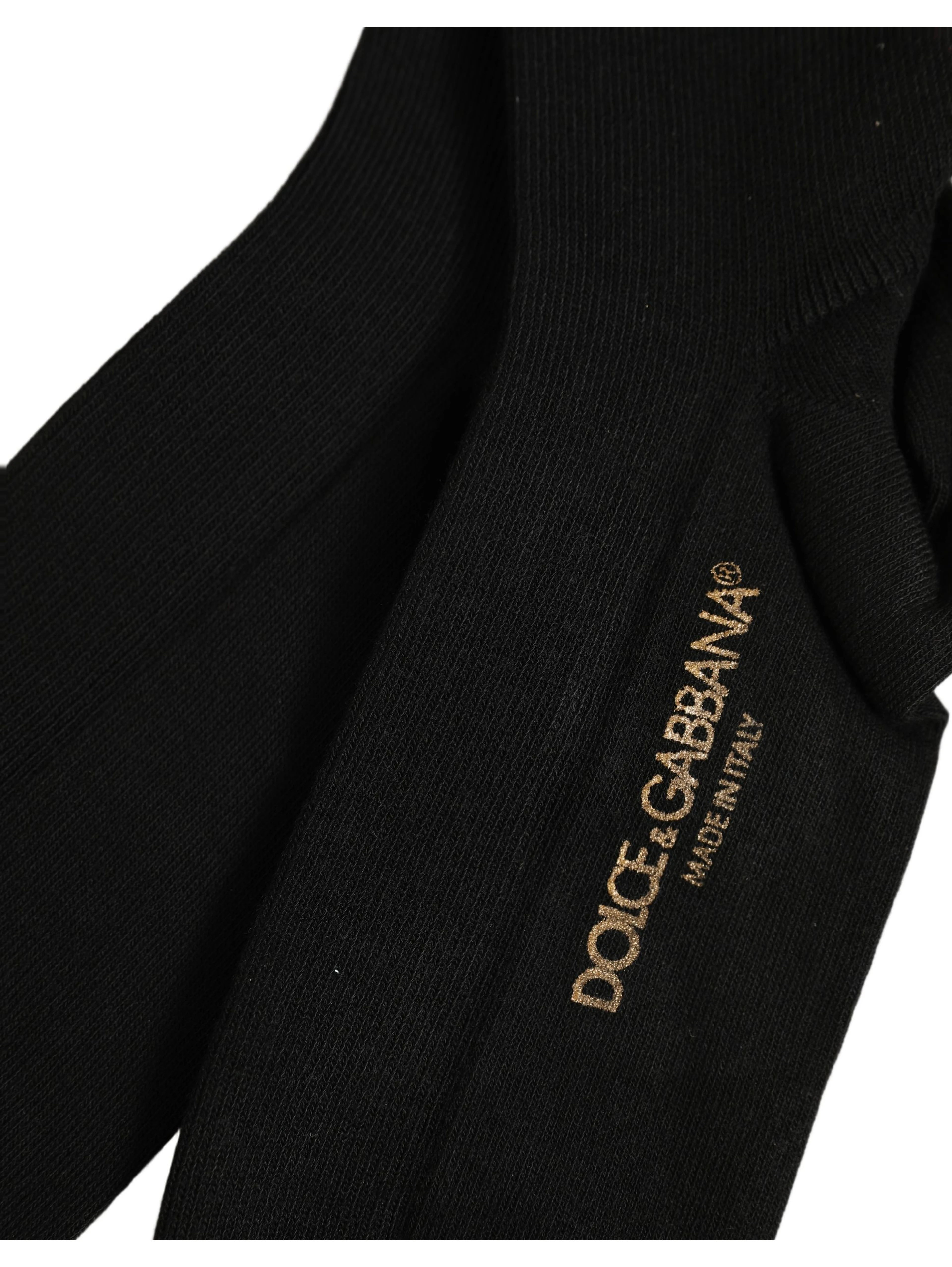 Black Viscose Logo Over The Calf Accessory Socks