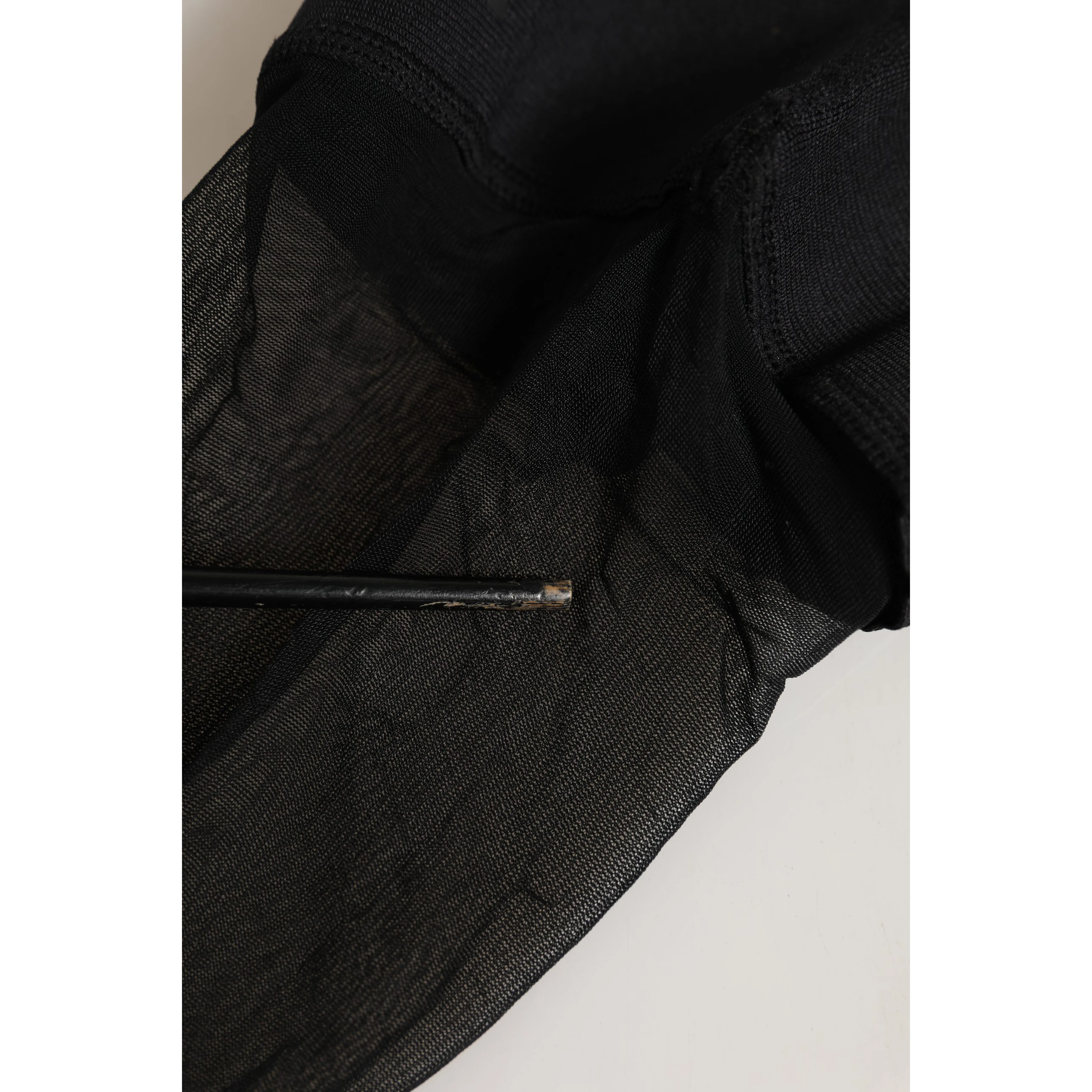 Black Nylon Logo Calf Long Women Accessory Socks