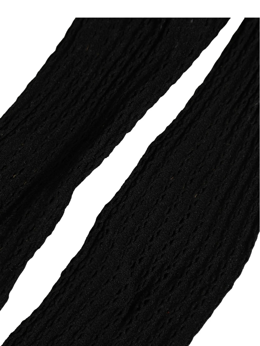 Black Nylon Logo Calf Long Women Accessory Socks