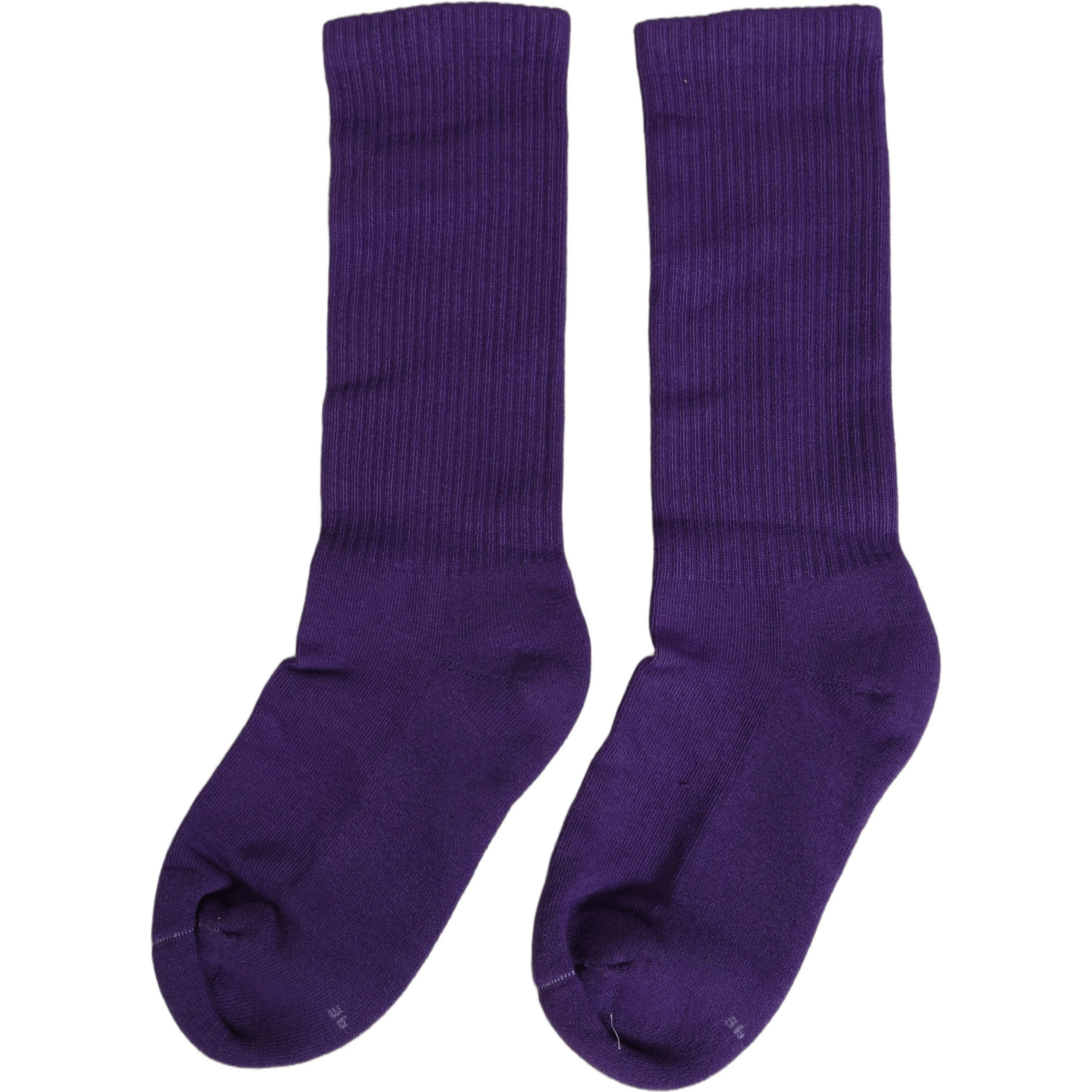 Violet Cotton Ribbed Mid Calf Women Accessory Socks