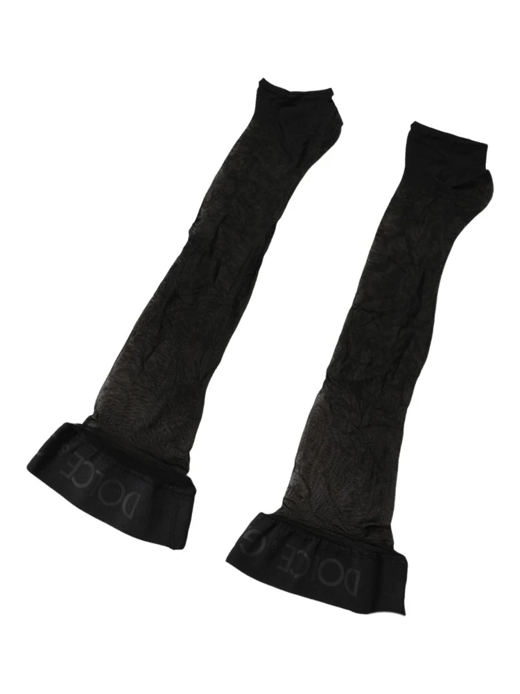 Black Nylon Logo Calf Long Women Accessory Socks alternative