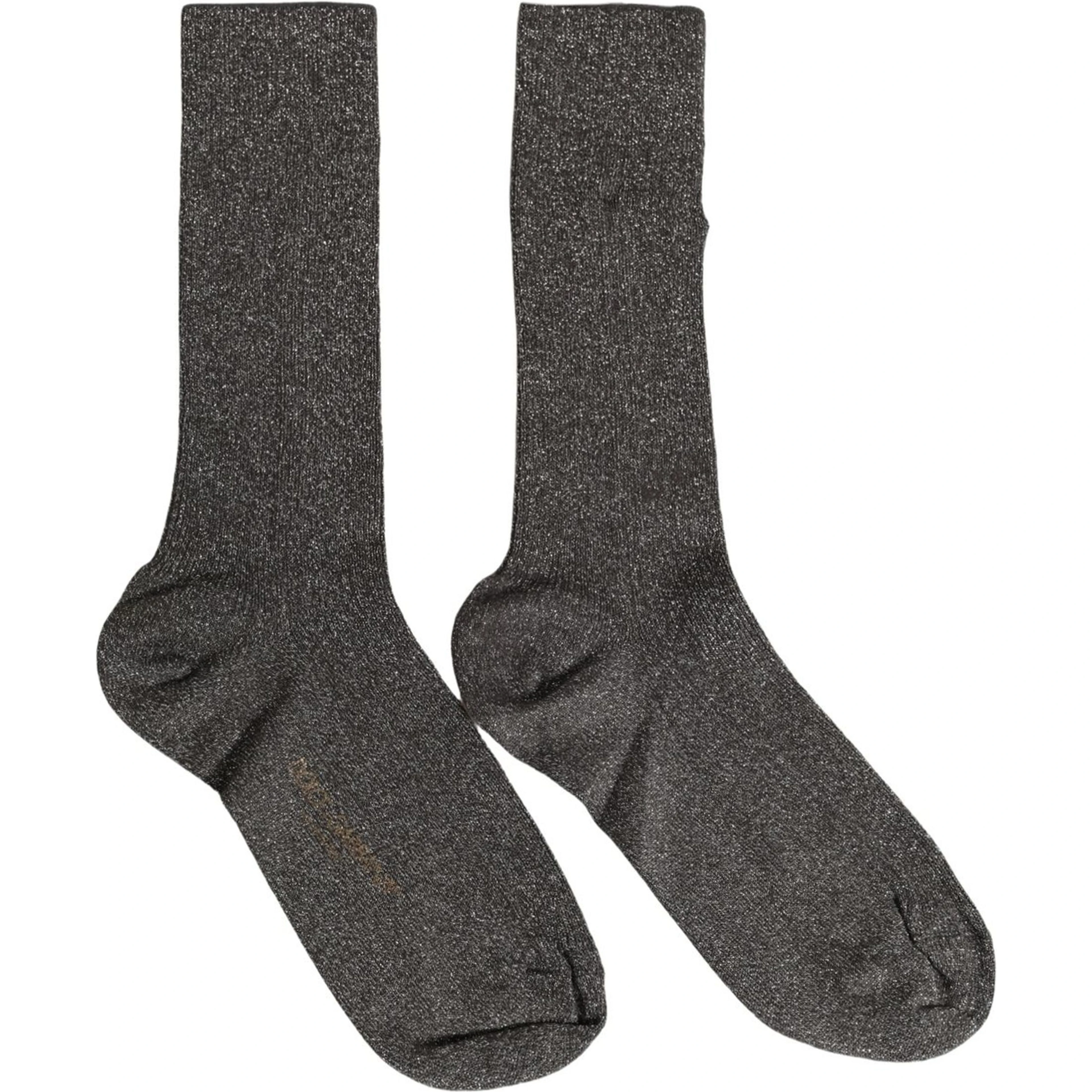 Dark Gray Viscose Logo Mid Calf Accessory Socks
