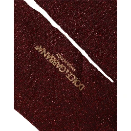 Maroon Viscose DG Logo Mid Calf Accessory Socks