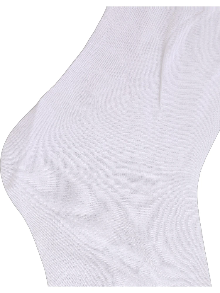 .White Nylon Logo Calf Long Women Accessory Socks