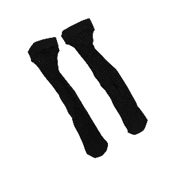 Black Nylon Logo Calf Long Women Accessory Socks