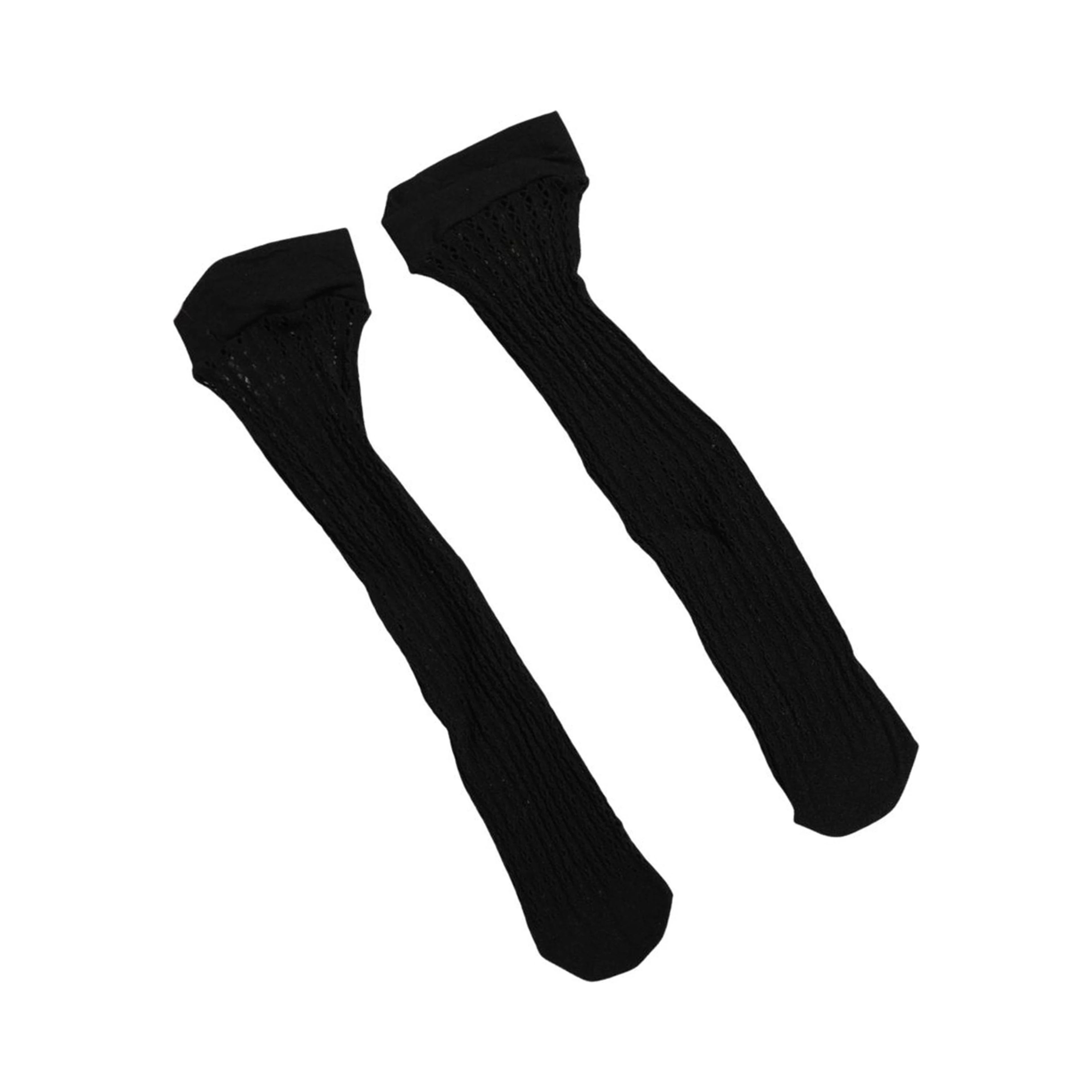 Black Nylon Logo Calf Long Women Accessory Socks