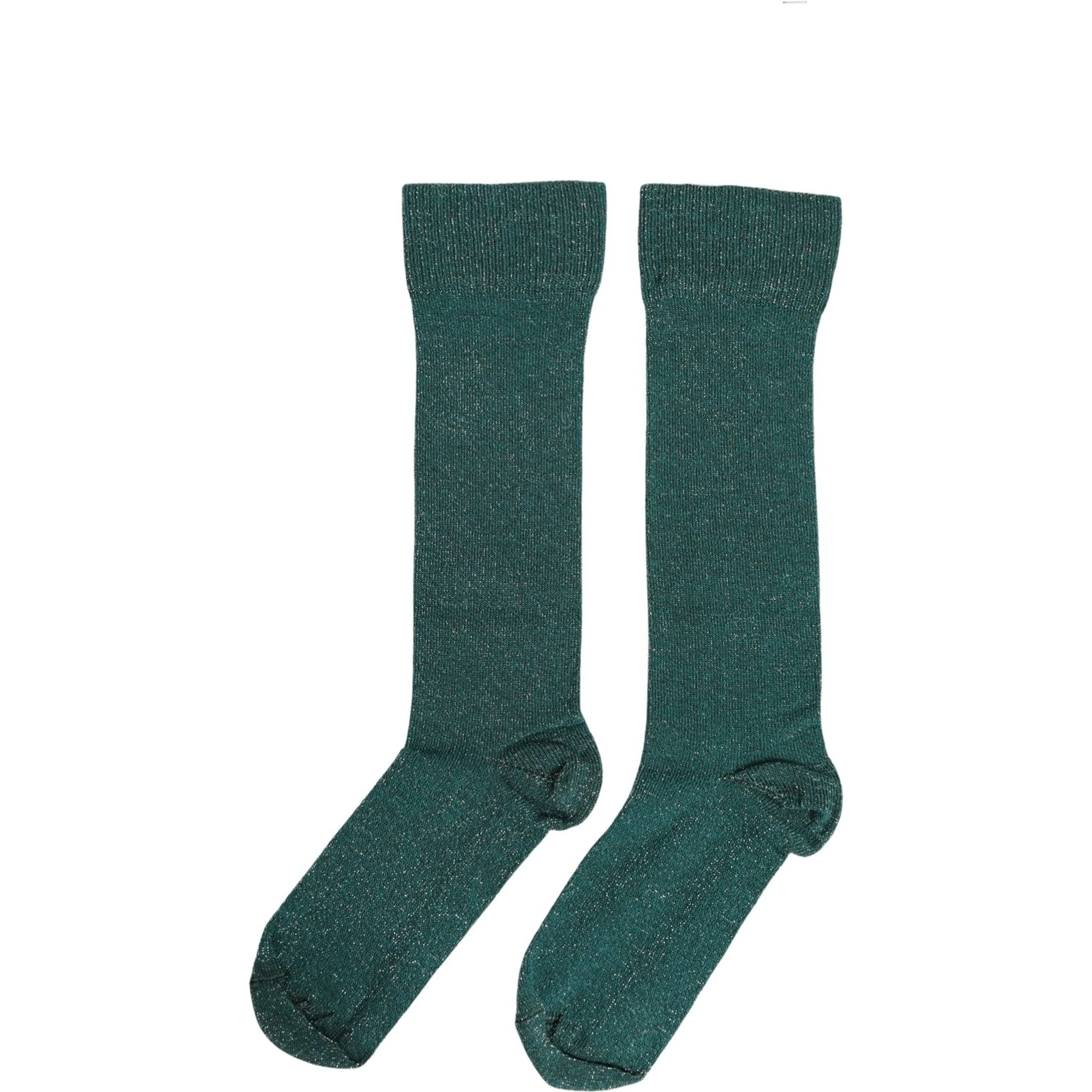 Dark Green Viscose Logo Mid Calf Accessory Socks
