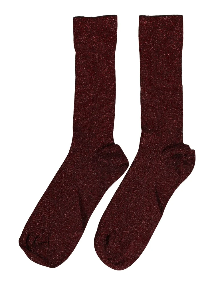 Maroon Viscose DG Logo Mid Calf Accessory Socks alternative