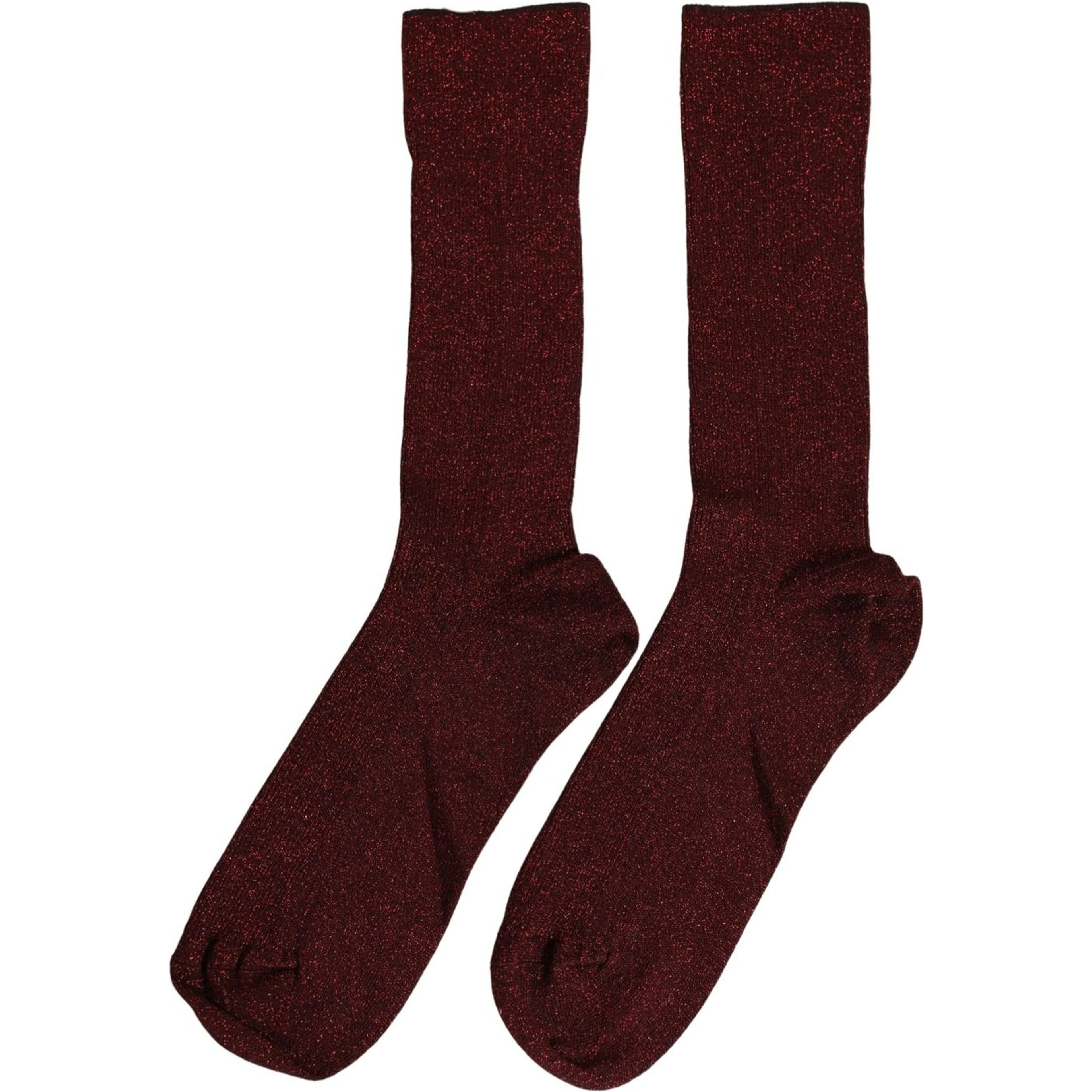 Maroon Viscose DG Logo Mid Calf Accessory Socks