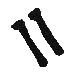 Black Nylon Logo Calf Long Women Accessory Socks