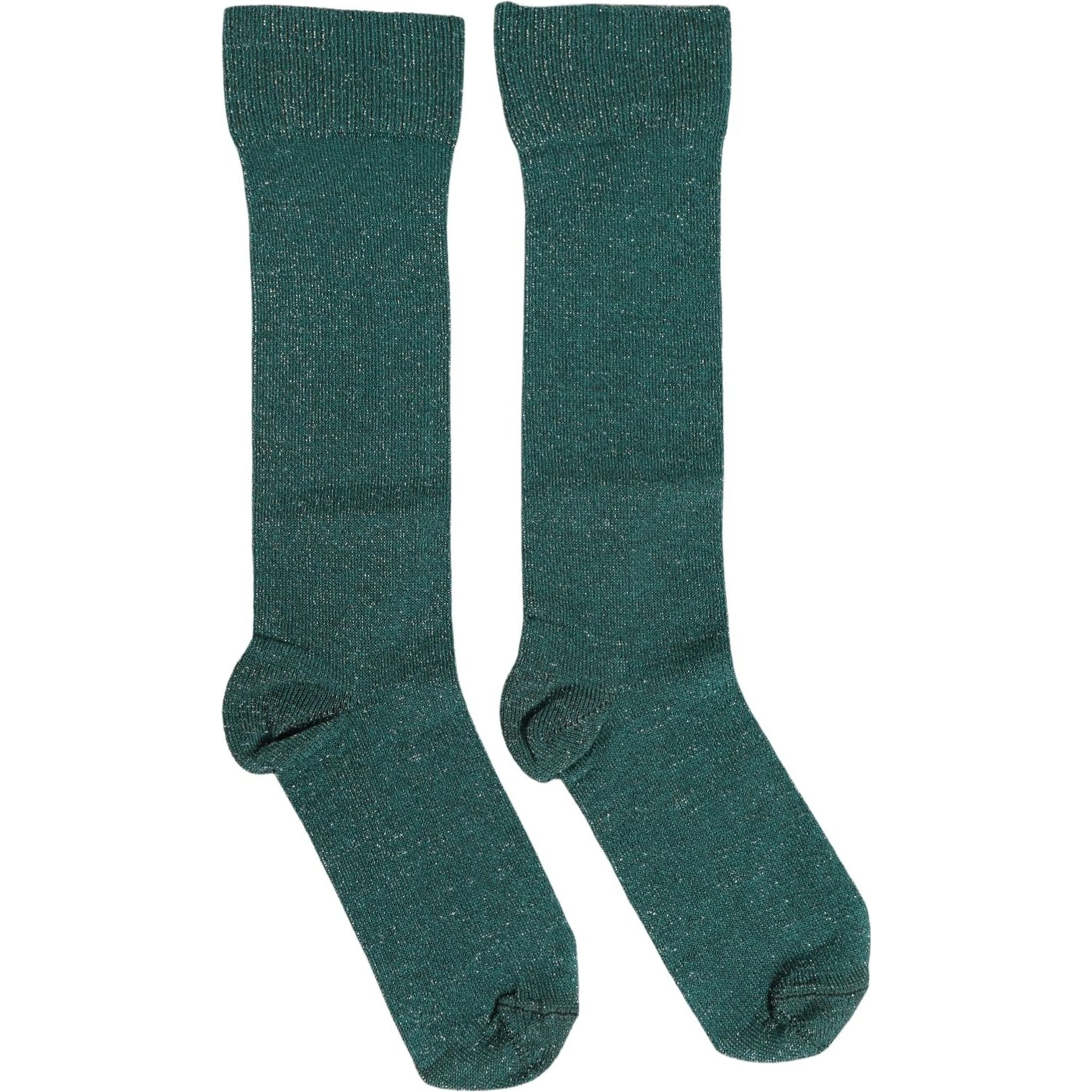 Dark Green Viscose Logo Mid Calf Accessory Socks