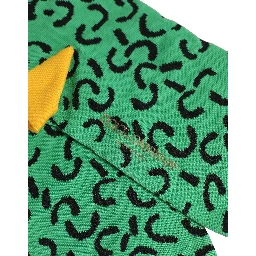 Men Green Cotton Abstract Mid Calf Accessory Socks