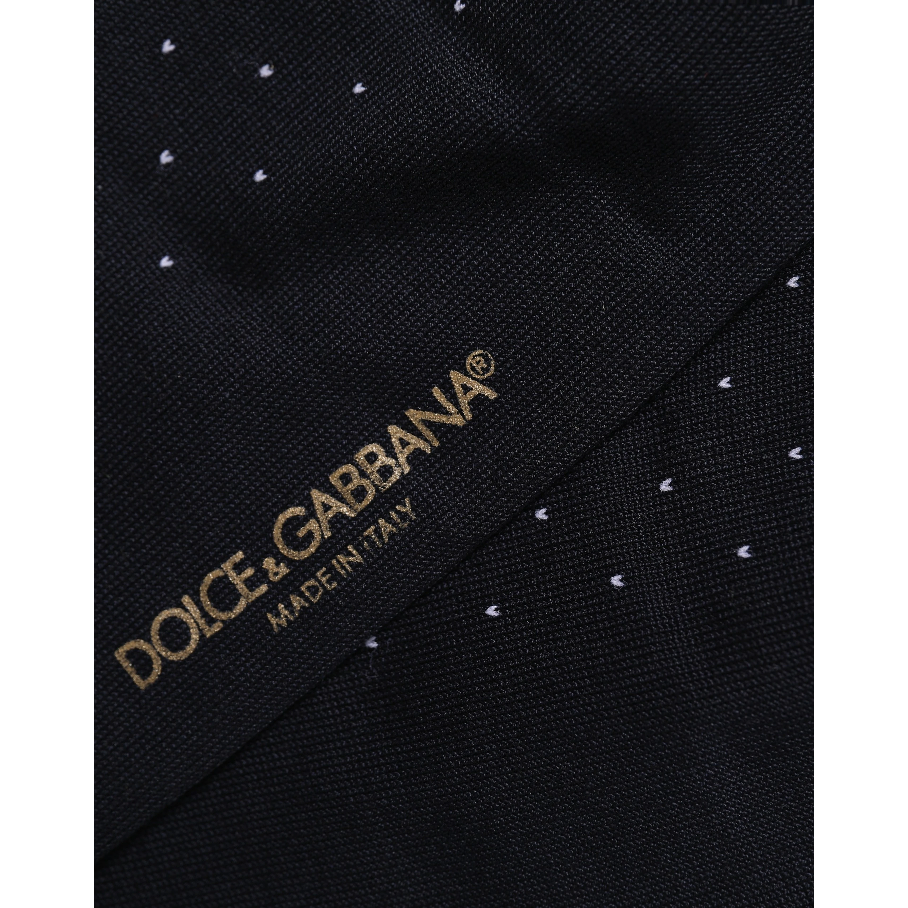 Men Black Cotton Polka Dot Mid Calf Accessory Socks