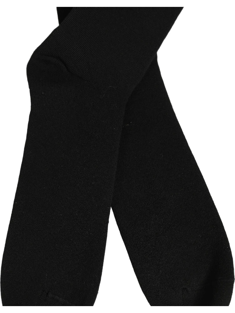 Men Black Cotton DG Logo Mid Calf Accessory Socks