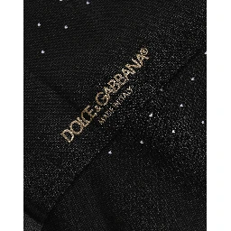 Men Black Cotton Polka Dot Mid Calf Accessory Socks