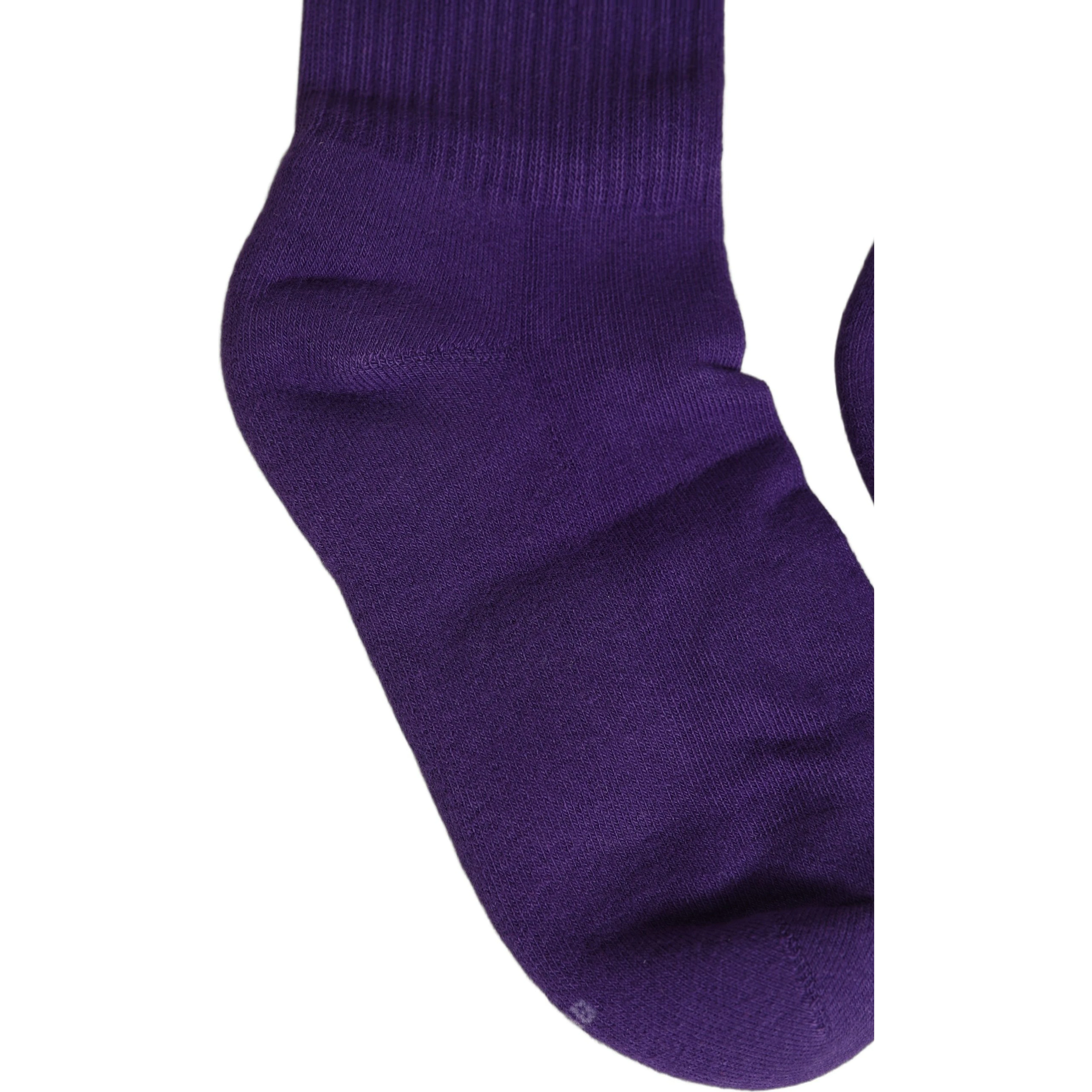 Violet Cotton Ribbed Mid Calf Women Accessory Socks