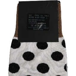 White Polka Dot Over The Calf Accessory Socks