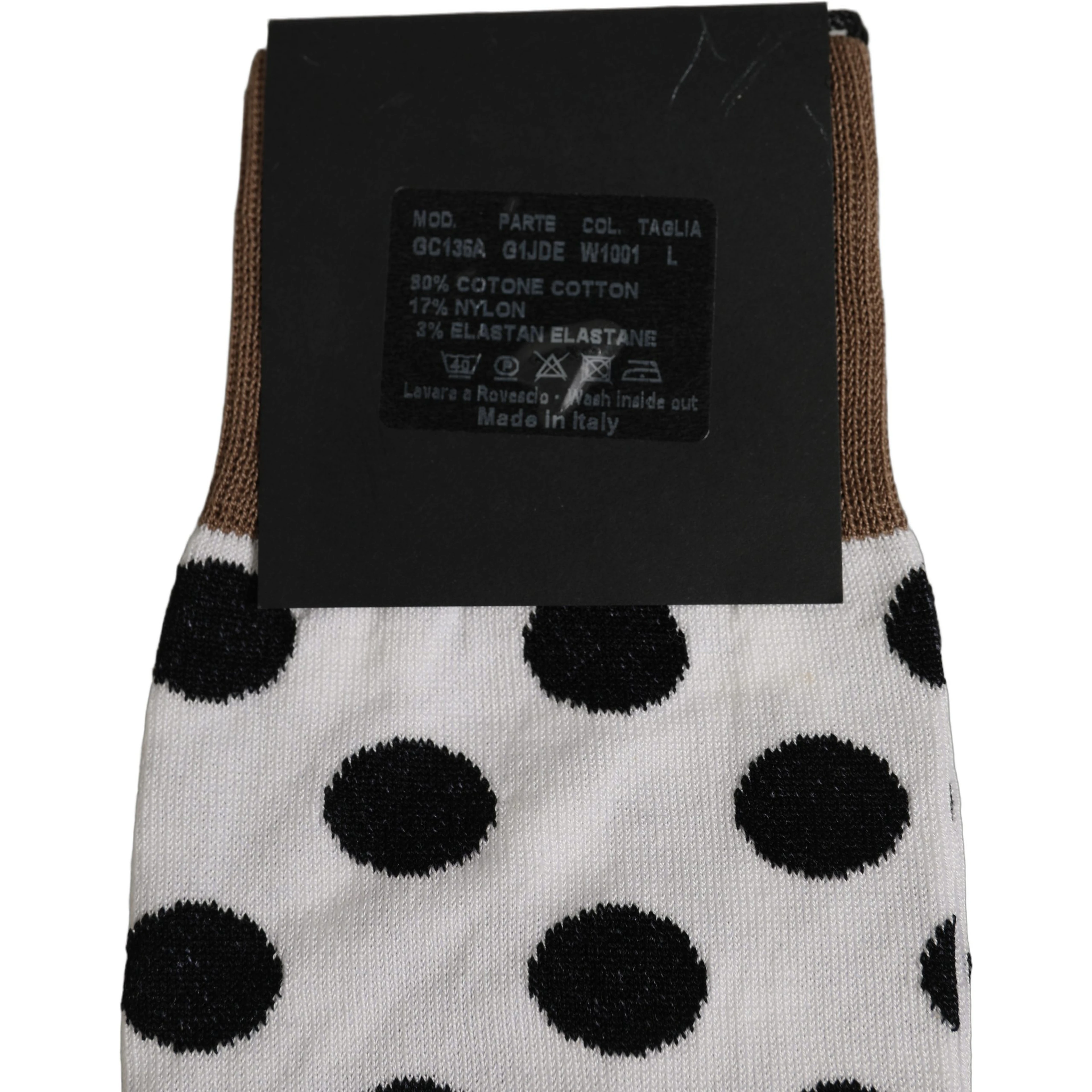 White Polka Dot Over The Calf Accessory Socks