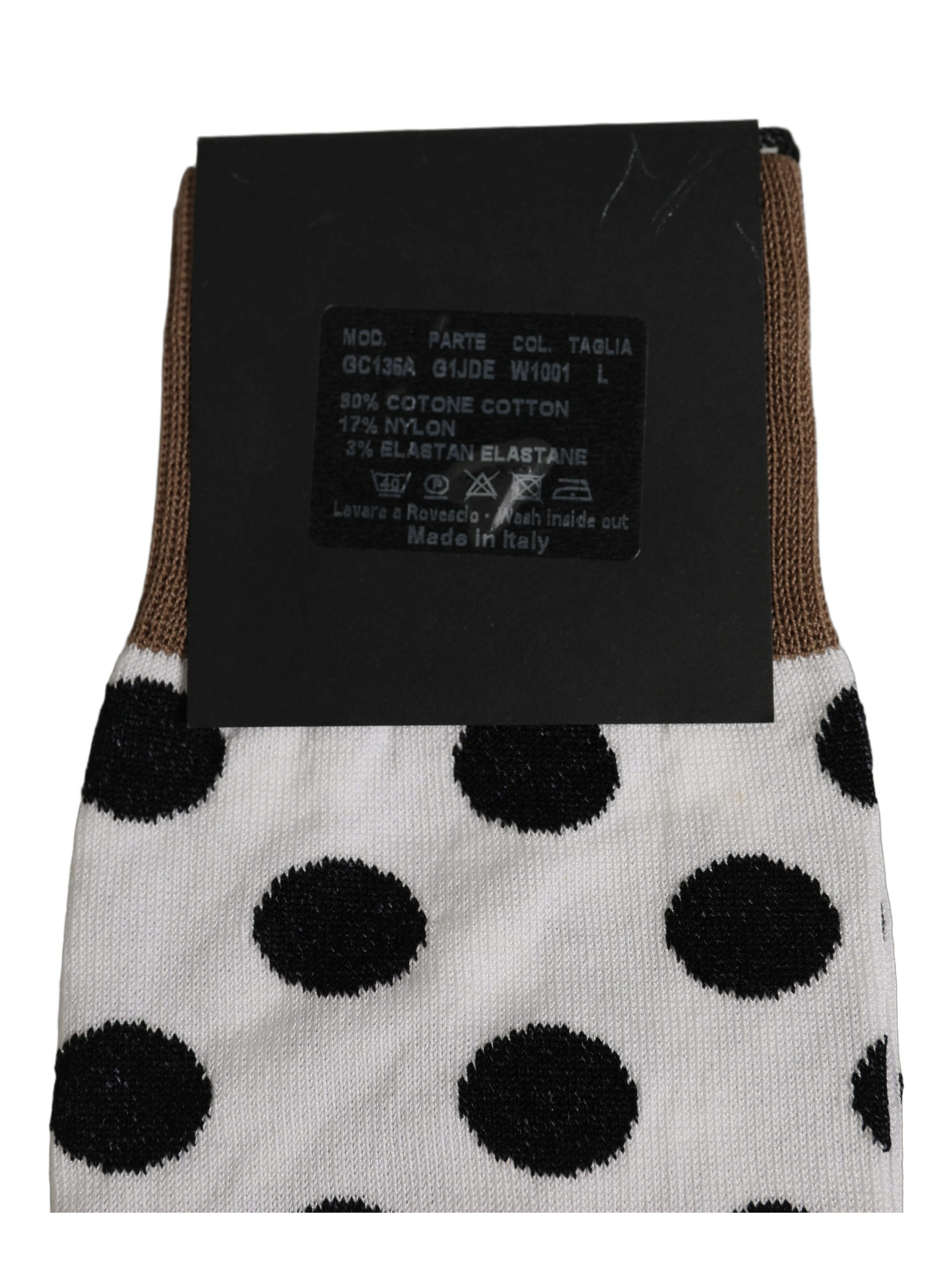White Polka Dot Over The Calf Accessory Socks