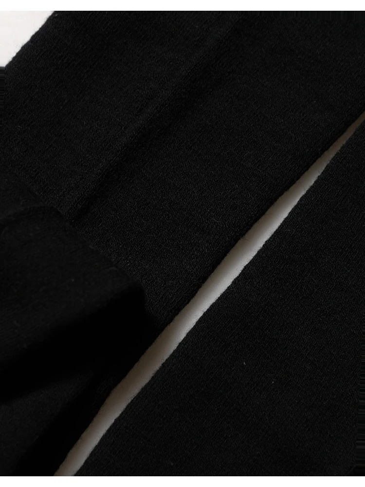 Black Wool Stretch Tights Stocking Accessory Socks