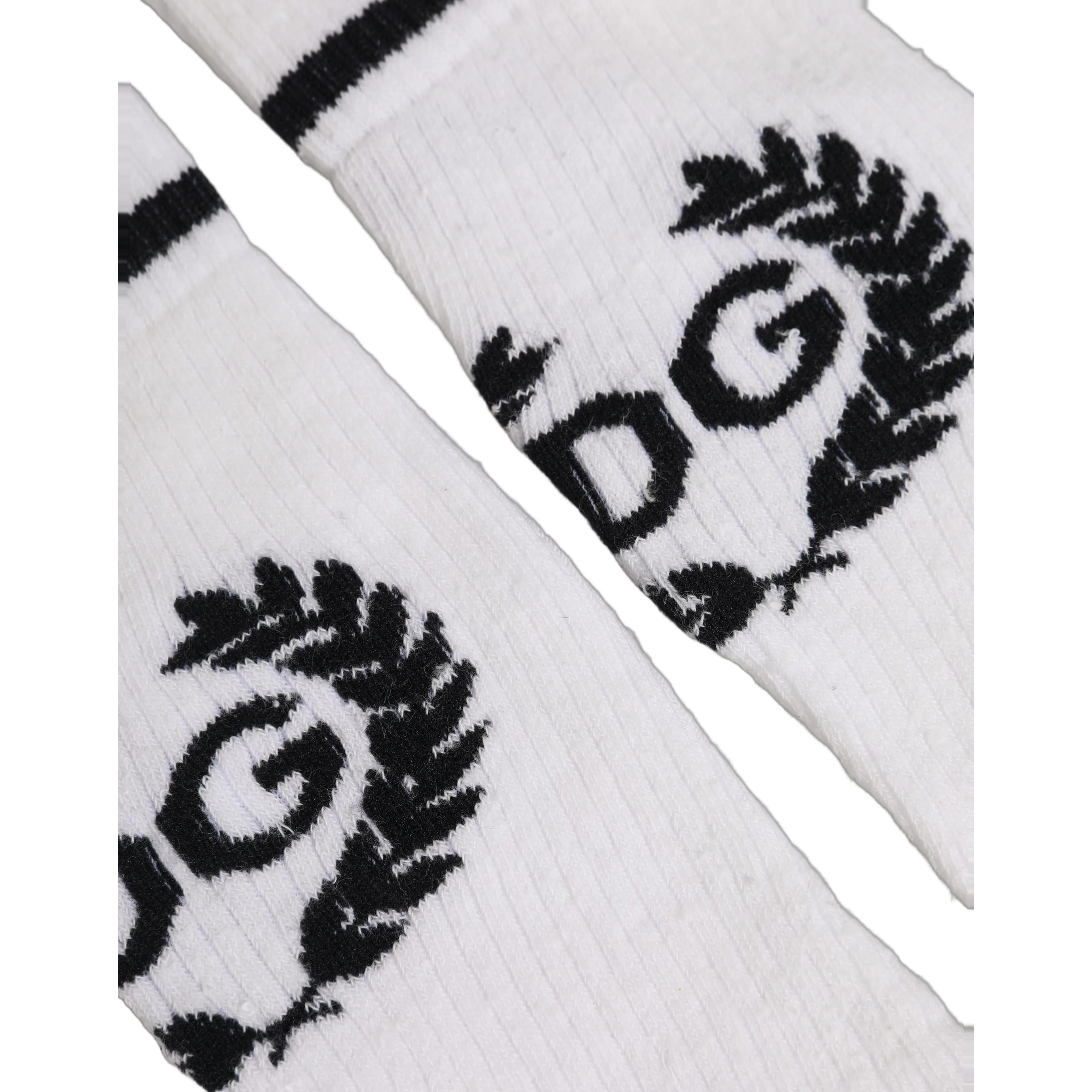 White Cotton DG Logo Mid Calf Accessory Socks
