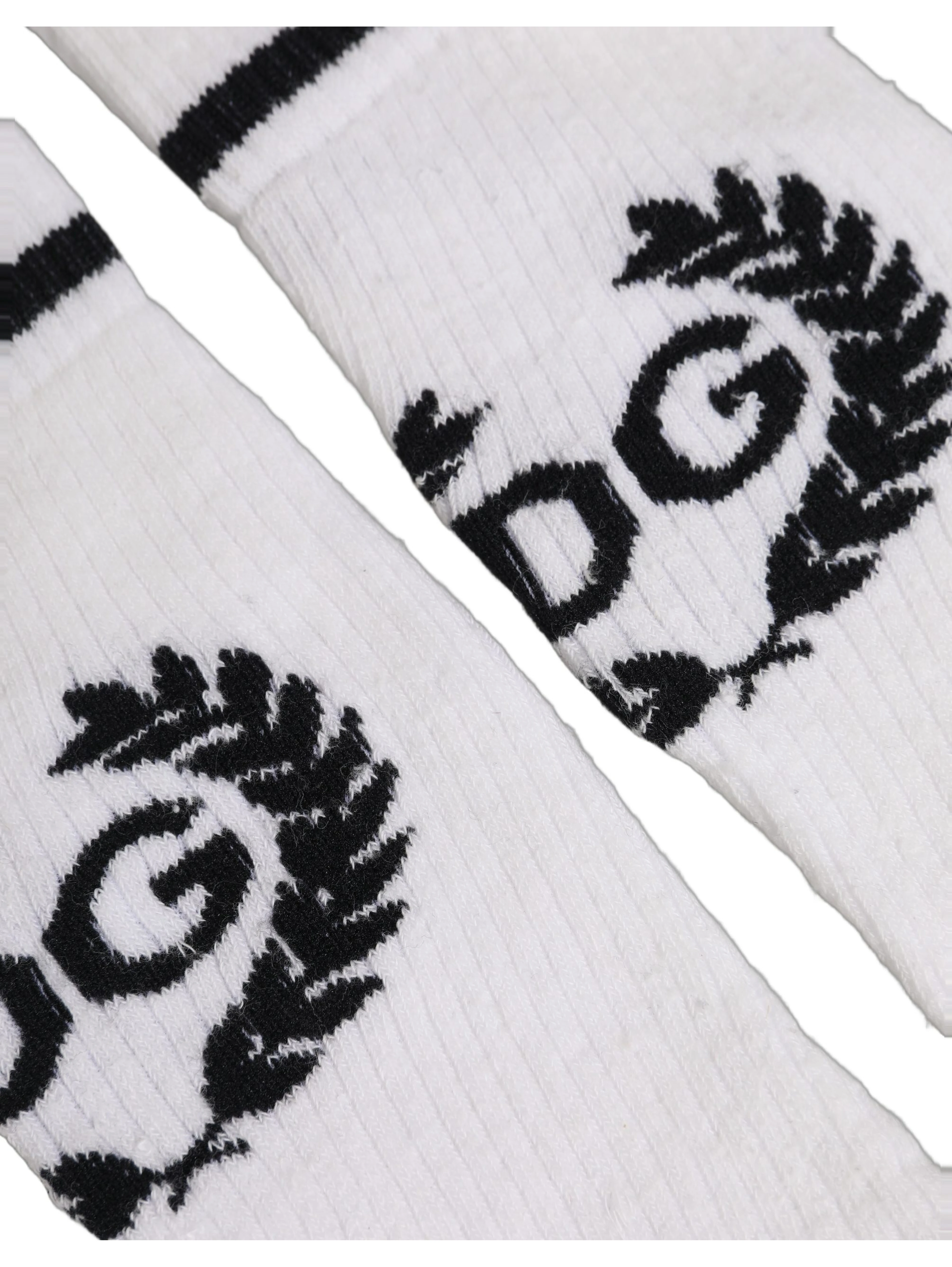 White Cotton DG Logo Mid Calf Accessory Socks