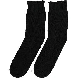 Men Dark Blue Cotton Ribbed Mid Calf Accessory Socks