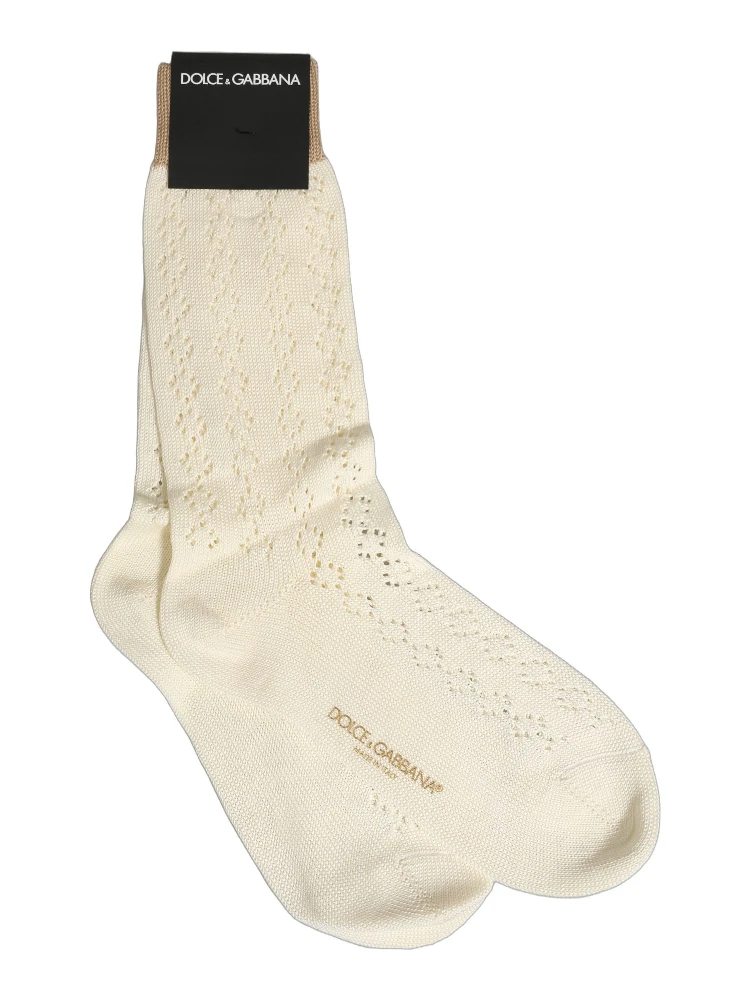 Off White Cotton Knit Mid Calf Accessory Socks alternative