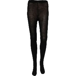 Black Wool Stretch Tights Stocking Accessory Socks