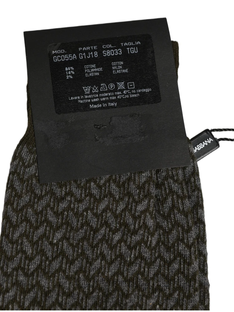 Dark Gray Cotton Knit Knee High Accessory Socks