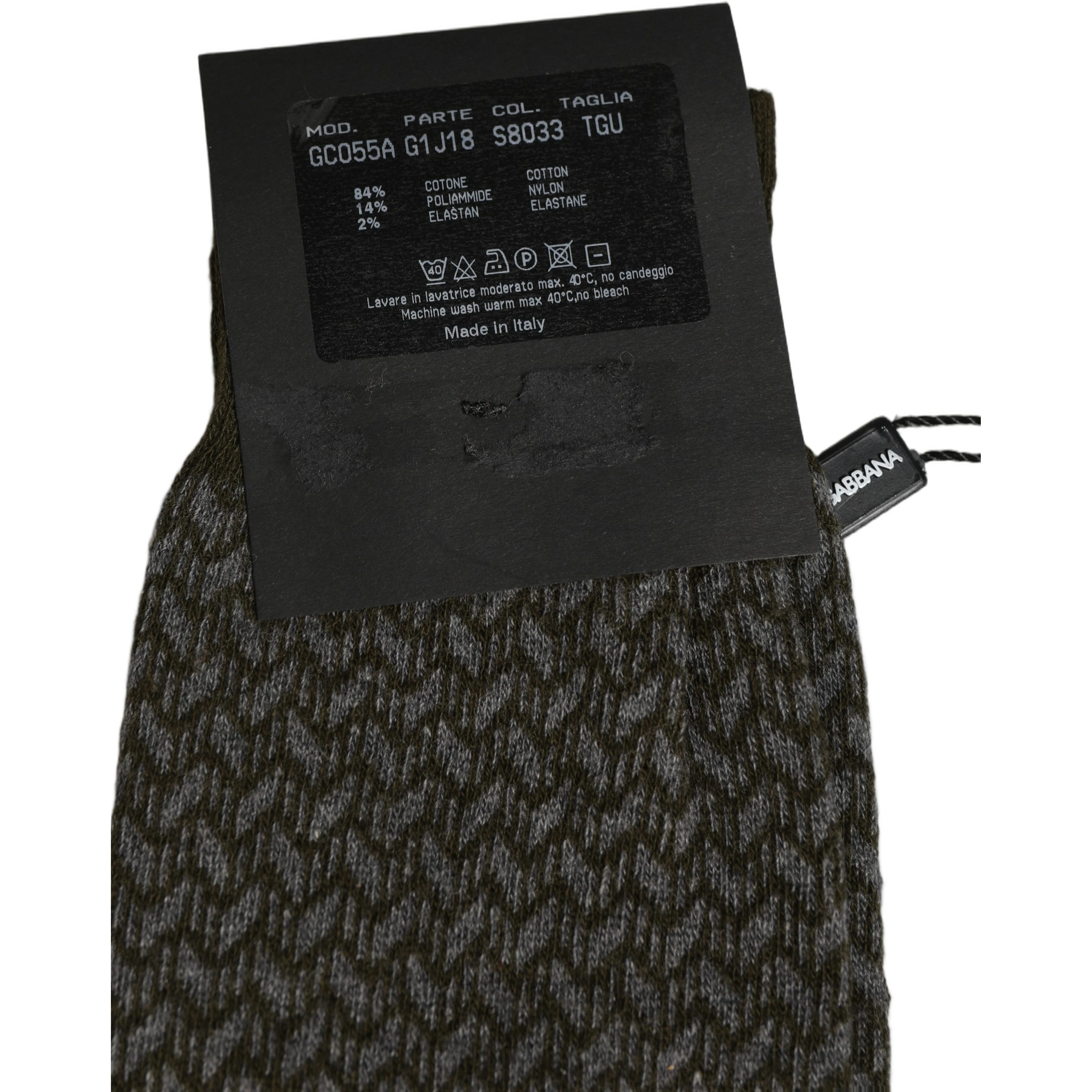 Dark Gray Cotton Knit Knee High Accessory Socks