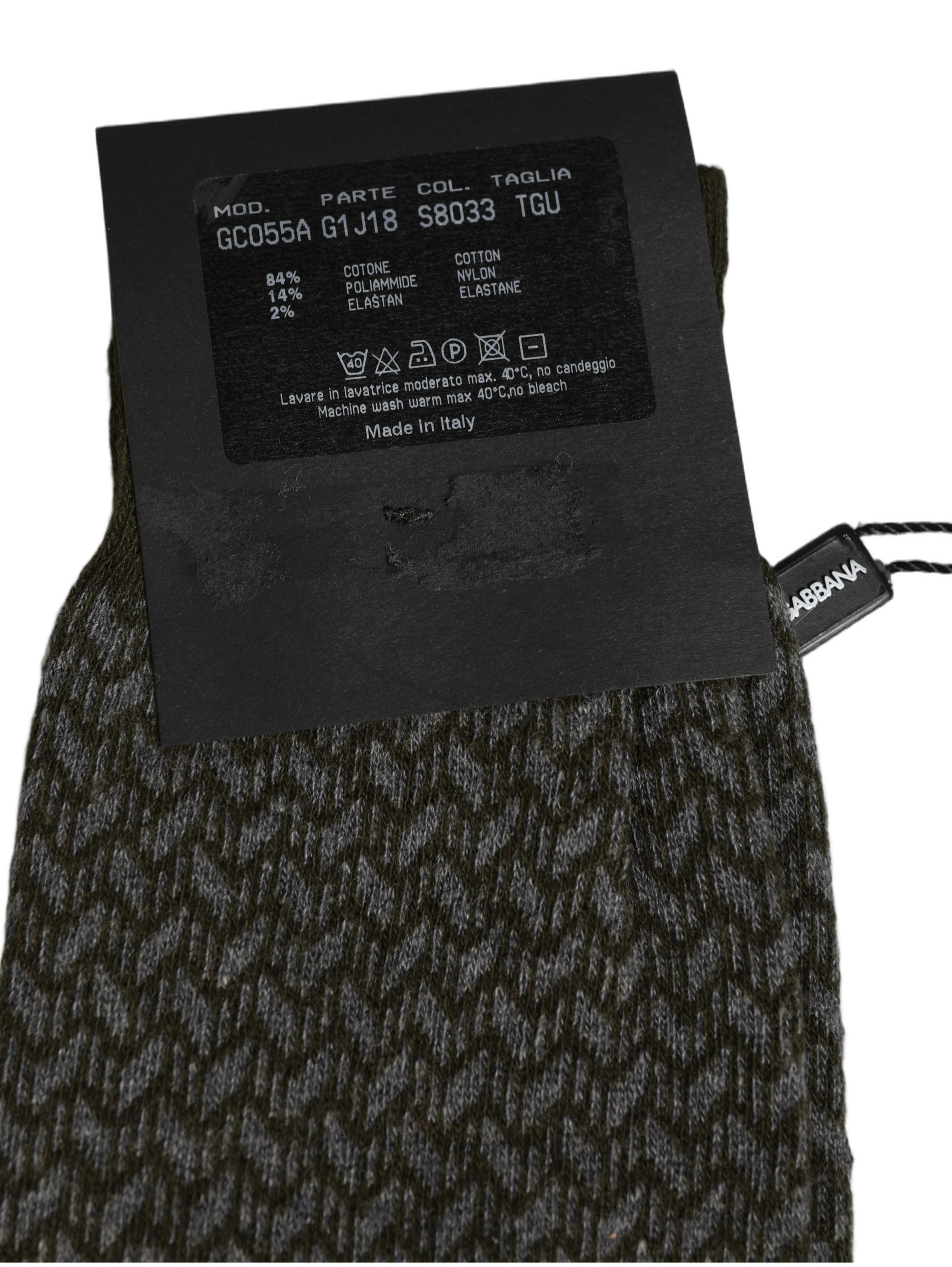 Dark Gray Cotton Knit Knee High Accessory Socks