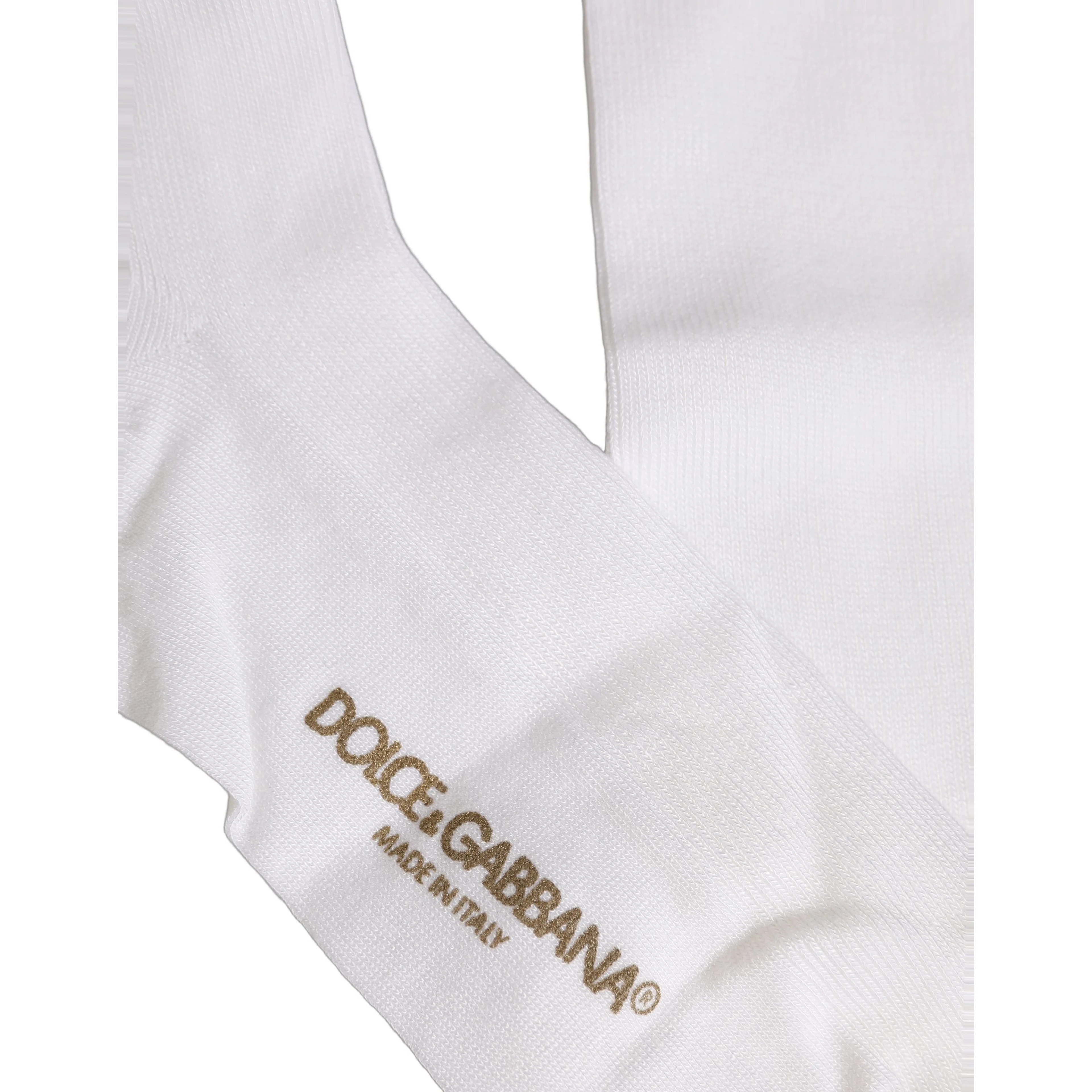 Men White Viscose Over The Calf Accessory Socks
