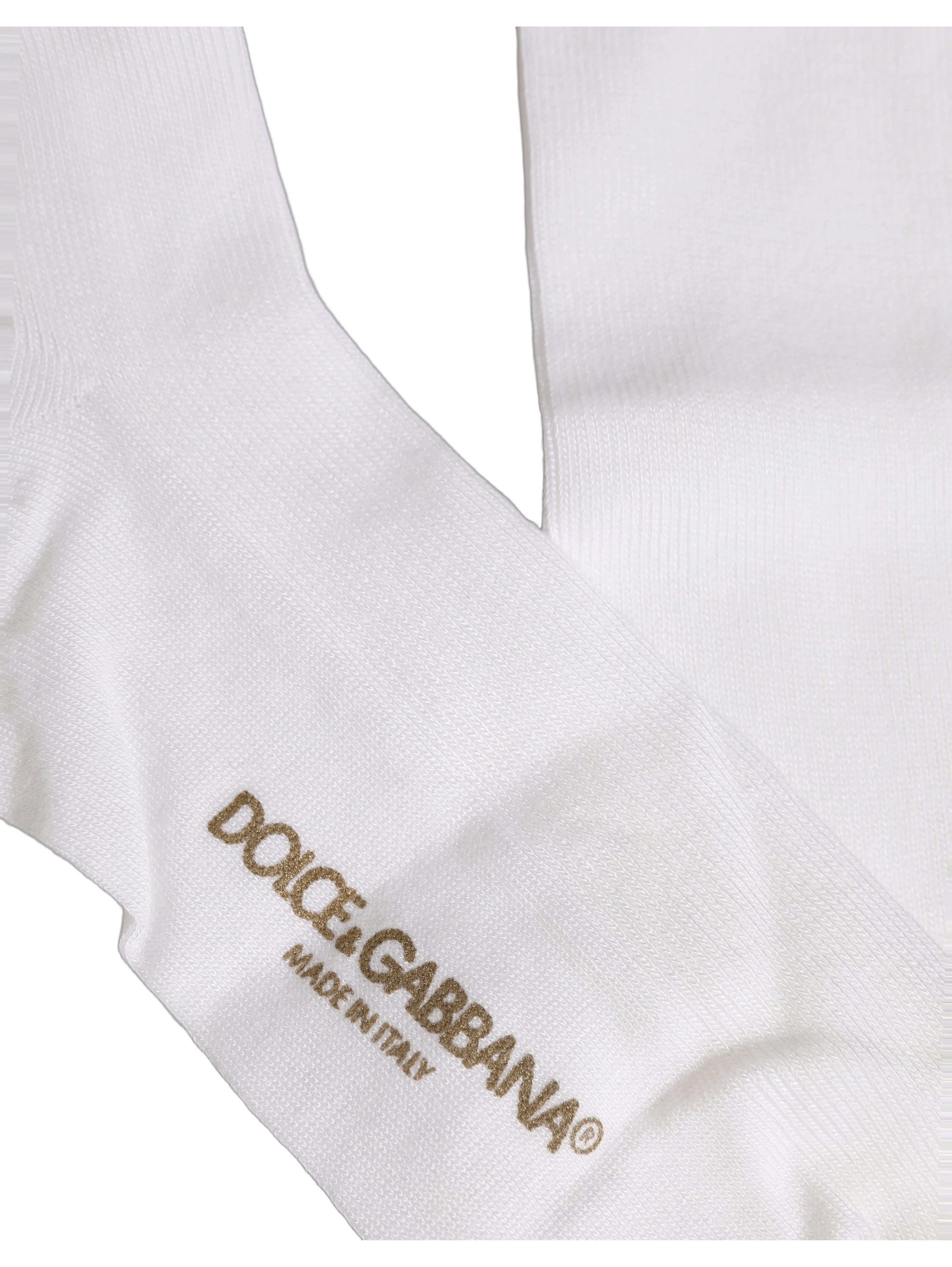 Men White Viscose Over The Calf Accessory Socks