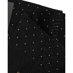 Men Black Cotton Polka Dot Mid Calf Accessory Socks