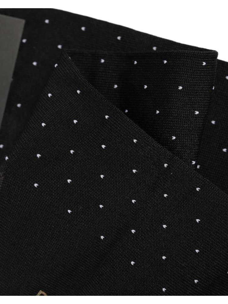 Men Black Cotton Polka Dot Mid Calf Accessory Socks alternative