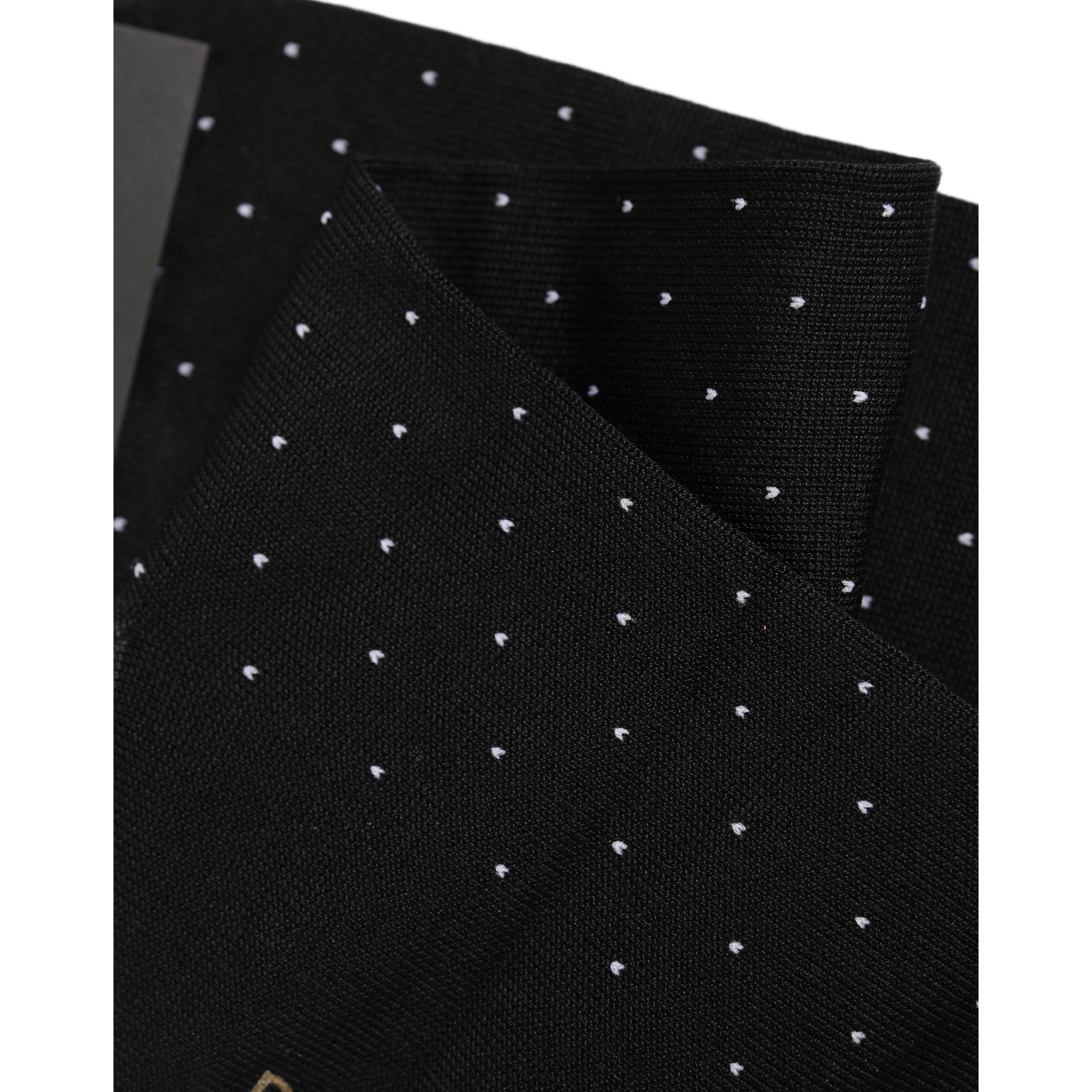 Men Black Cotton Polka Dot Mid Calf Accessory Socks